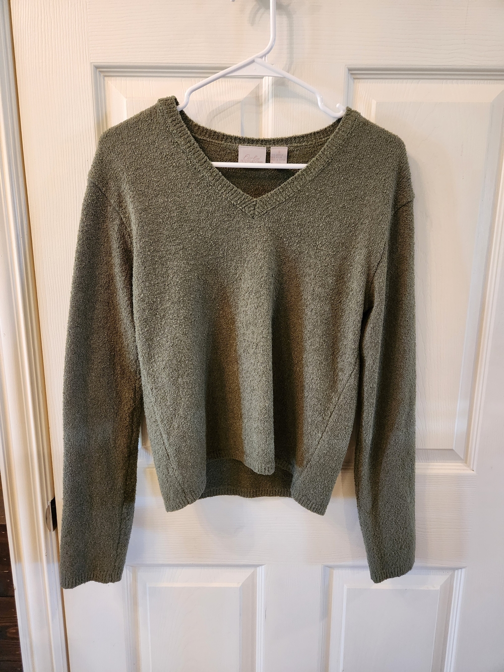 Fiorlini International Women's Olive Cottagecore Cabincore Textured Sweater, S